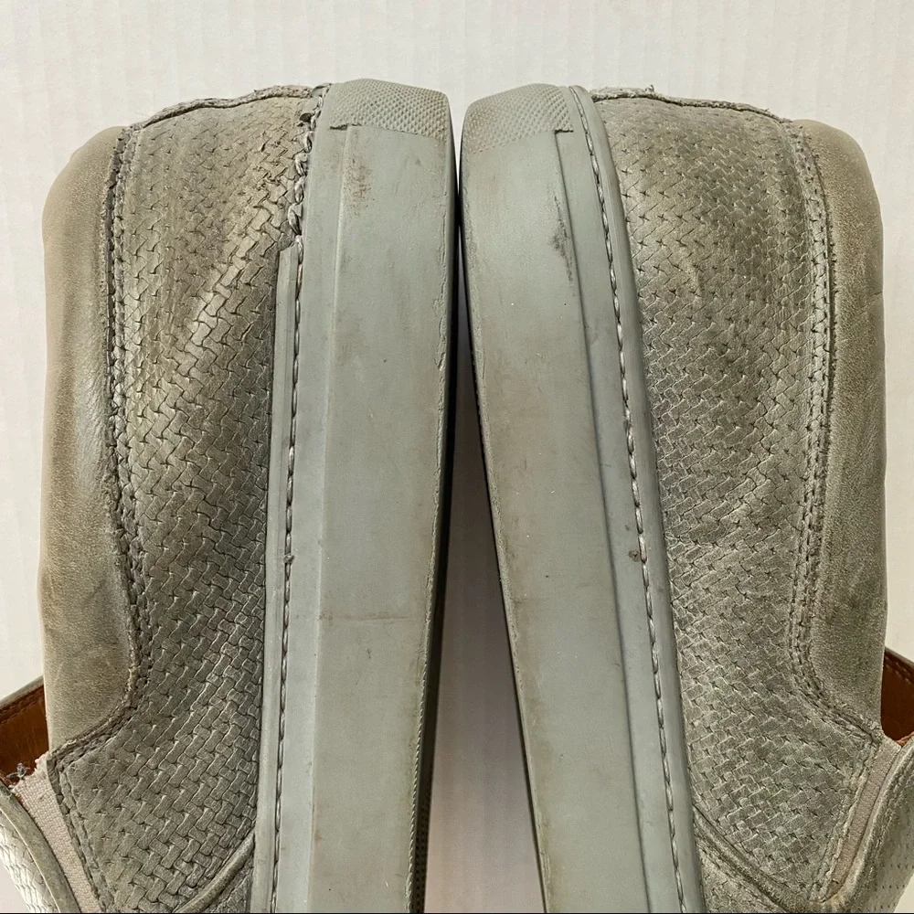 Aquatalia Italian Woven Leather Slip On Shoes